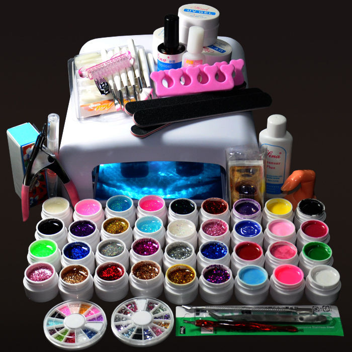 Nail Art Design Kit
 New Pro 36W UV GEL White Lamp & 36 Color UV Gel Nail Art