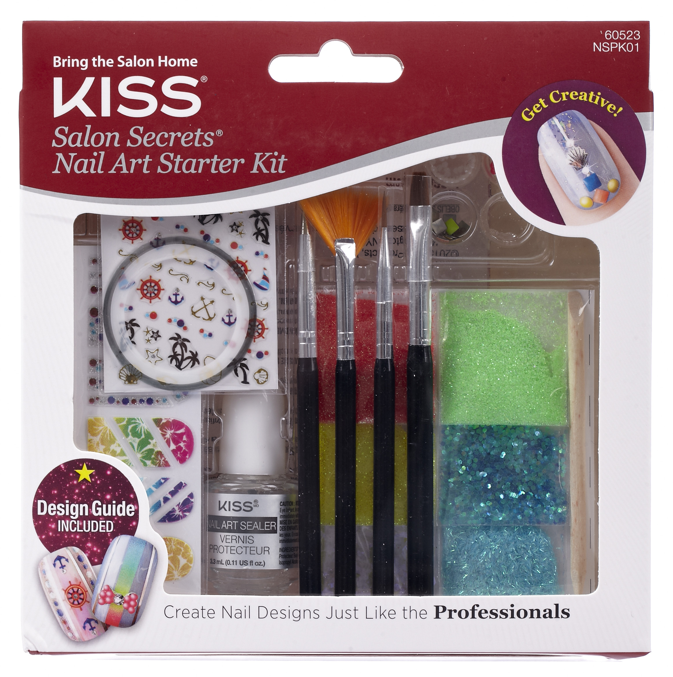 Nail Art Design Kit
 Kiss Salon Secrets Nail Art Starter Kit 17 ct Beauty