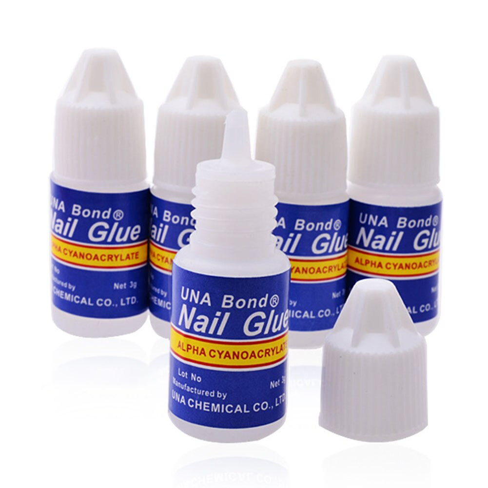 Nail Art Glue
 5x3g Fast drying Nail art glue tips glitte acrylic