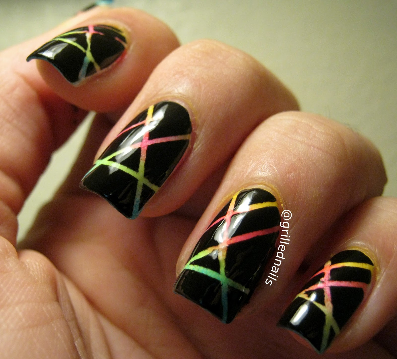 Nail Art With Tape
 Nail Art Designs With Tape