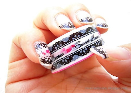 Nail Art With Tape
 Washi tape nail art Washi Tape Crafts