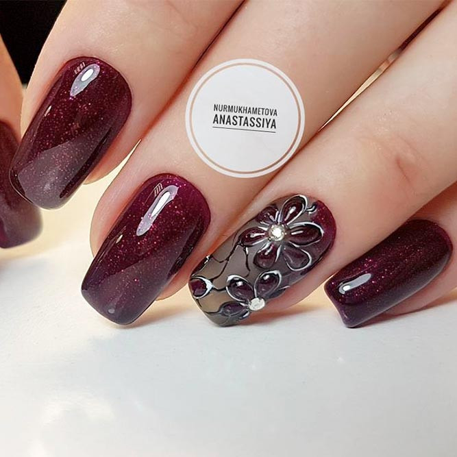 Nail Designs Burgundy
 Magnetic And Trendy Burgundy Nails Ideas