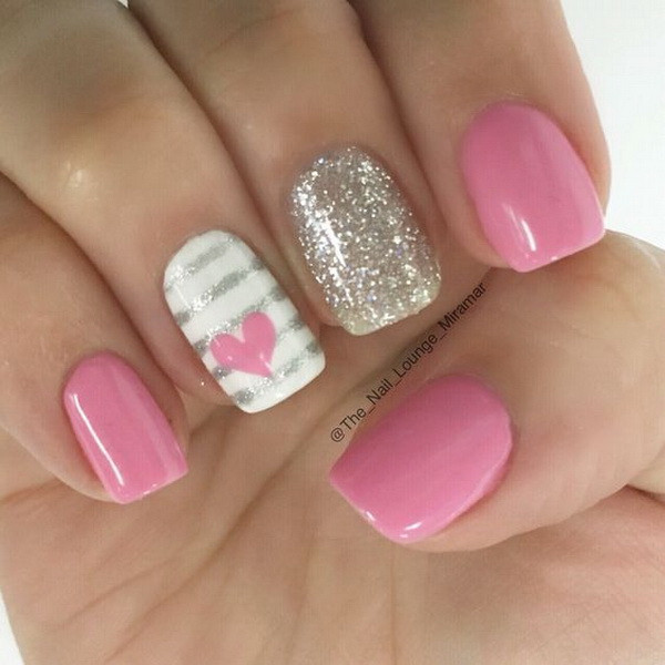 Nail Designs For Valentines
 70 Romantic Valentine s Day Nail Art Ideas Listing More