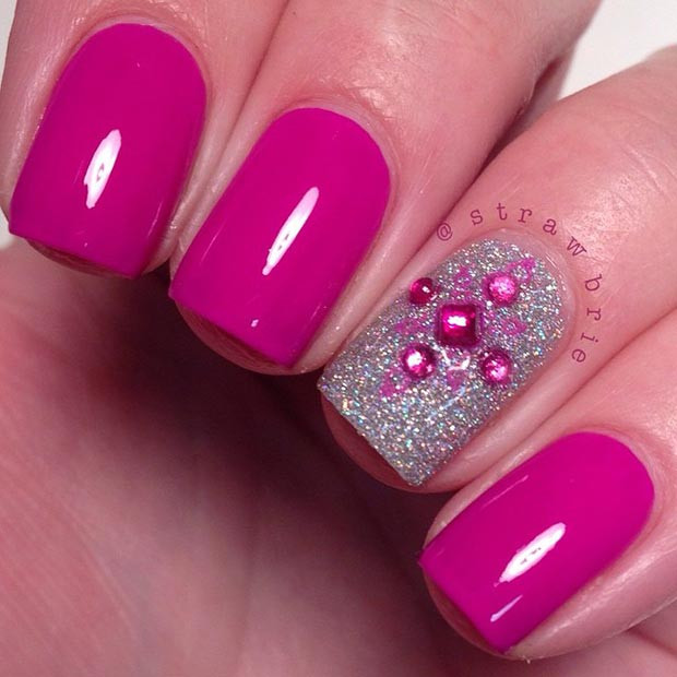 Nail Designs Pink And Silver
 80 Nail Designs for Short Nails