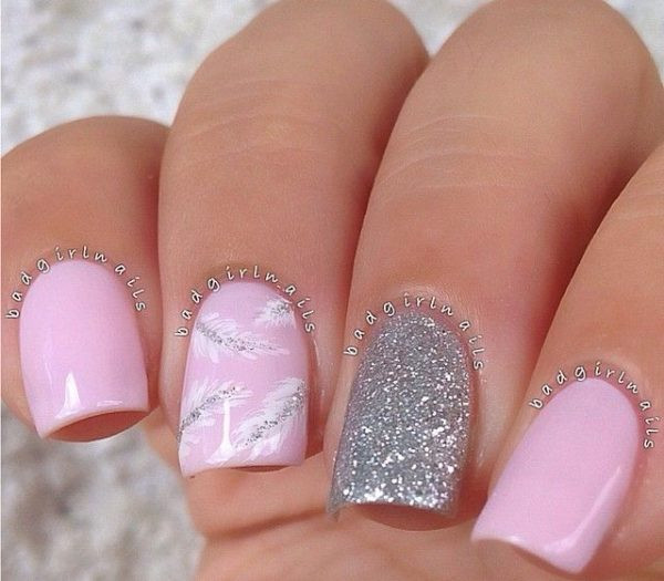 Nail Designs Pink And Silver
 Top 50 Silver Nail Designs That You Will Love
