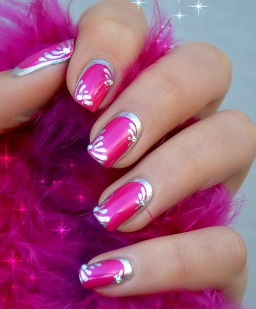 Nail Designs Pink And Silver
 Nail Arts Arts