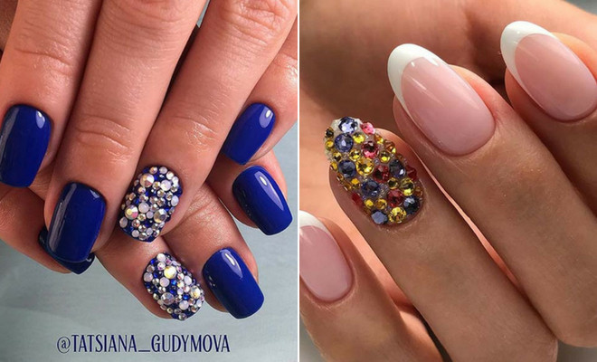 Nail Designs With Jewels
 41 Elegant Nail Designs with Rhinestones