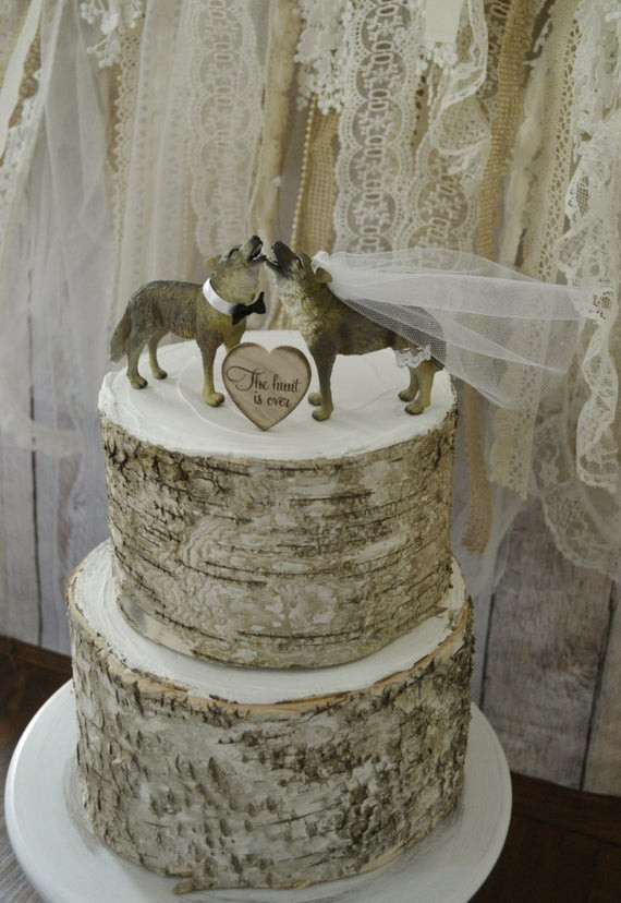 Native American Wedding Cakes
 wolf wedding cake topper howling wolf native American themed