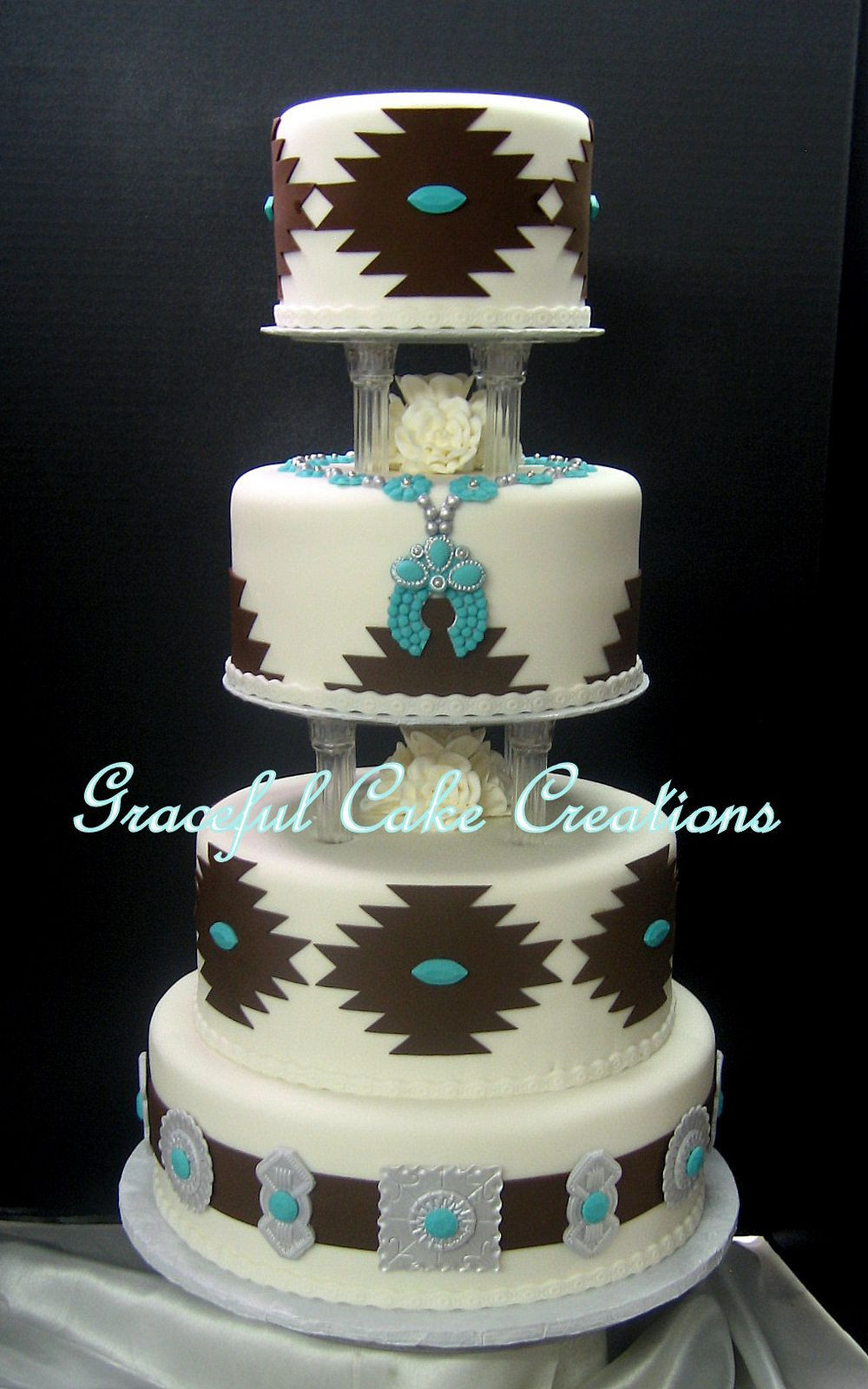 Native American Wedding Cakes
 Elegant Navajo Design Wedding Cake in 2019