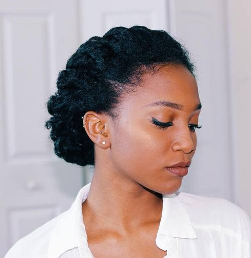 Natural Hairstyles Updo
 55 Styles and Cuts for Naturally Curly Hair in 2017