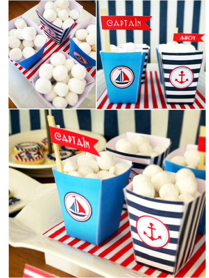 Nautical Birthday Decorations
 A Preppy Nautical Birthday Party Deserts Table Party