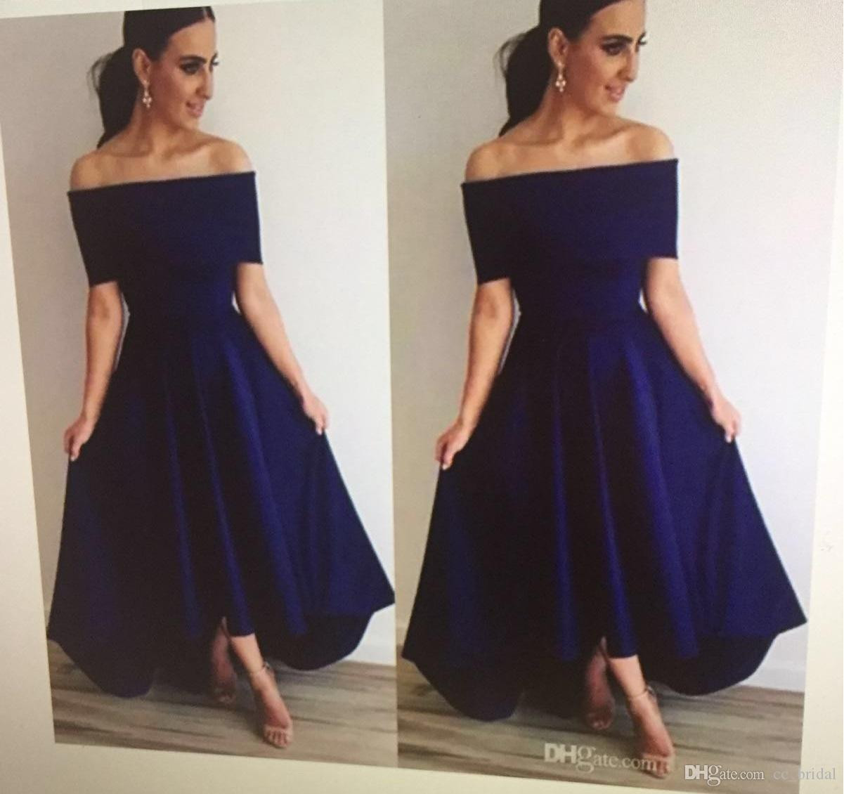 Navy Blue Dresses For Wedding
 Strapless Navy Blue Bridesmaid Dresses 2017 With y f