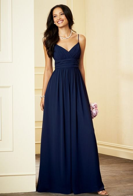 Navy Blue Dresses For Wedding
 New elegant navy blue long Bridesmaid Dresses 2016