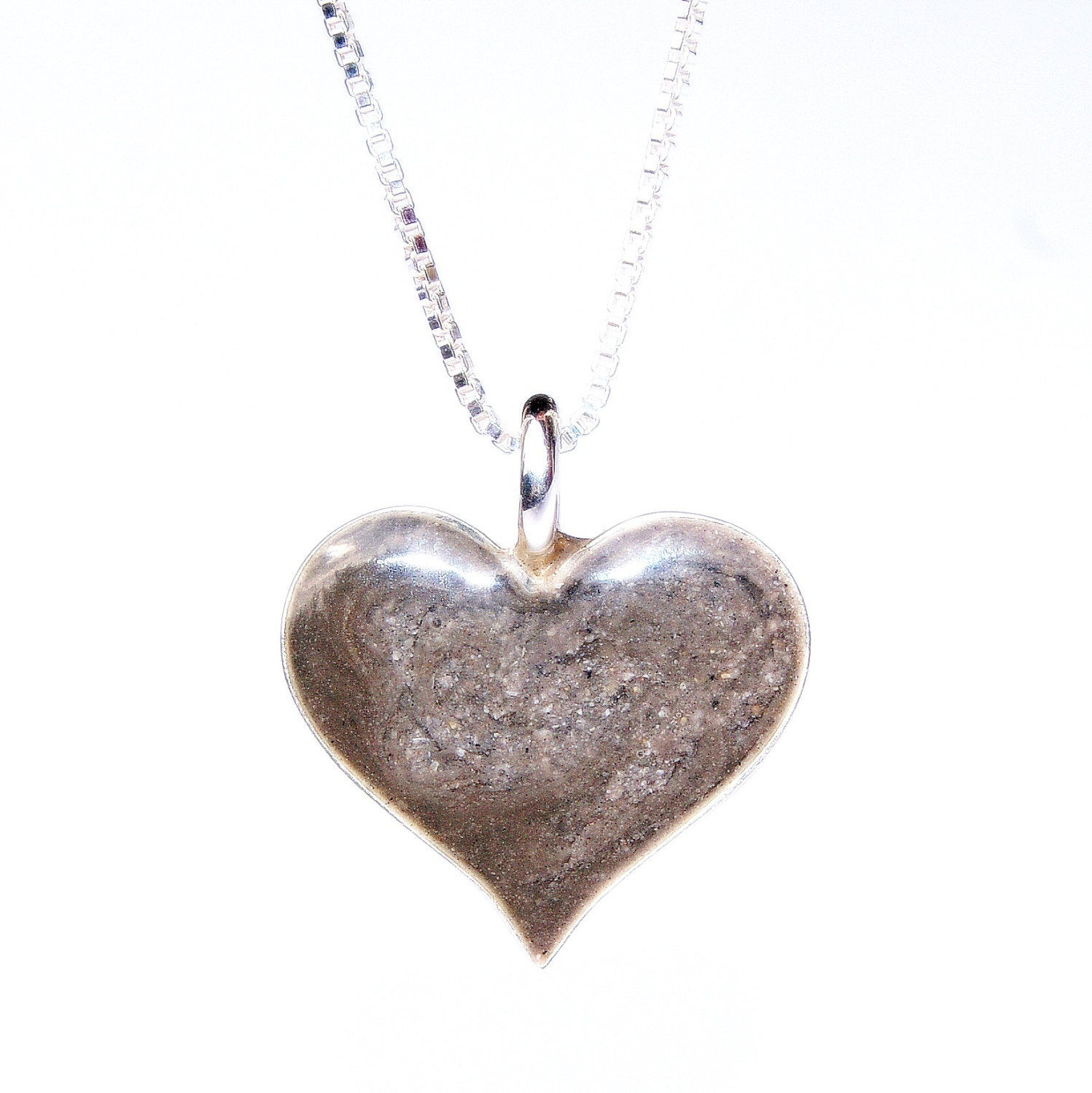 Necklaces For Ashes After Cremation
 Heart Cremation Pendant 22 x 13mm Sterling Silver Pet Ashes