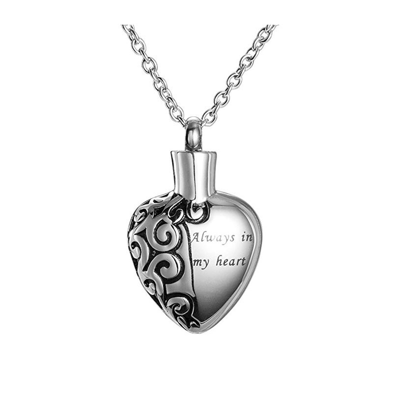 Necklaces For Ashes After Cremation
 Stainless Steel Love Heart Necklace Memorial Cremation