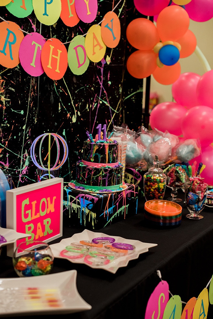 Neon Birthday Party
 Kara s Party Ideas Neon Glow Birthday Party