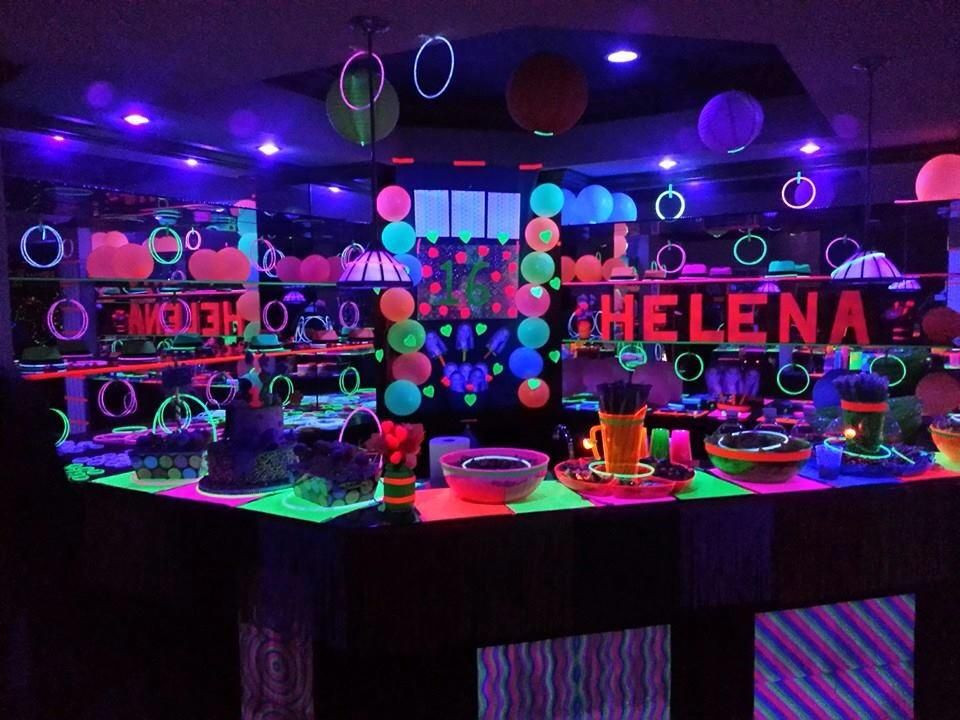 Neon Birthday Party
 Neon birthday party sweet 16