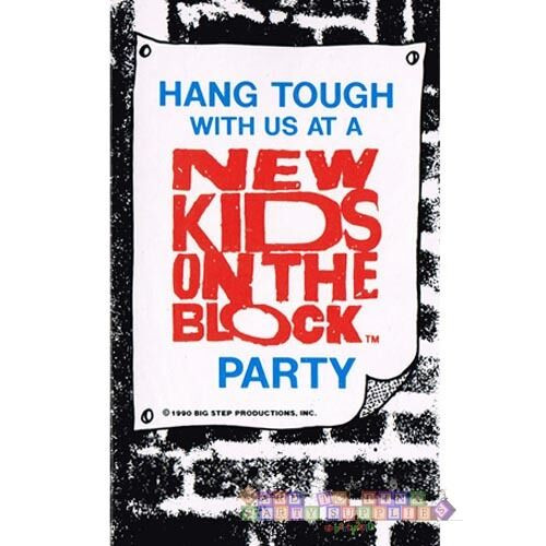 New Kids On The Block Block Party
 NEW KIDS ON THE BLOCK INVITATIONS 8 Vintage Birthday