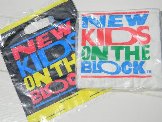 New Kids On The Block Block Party
 New Kids on the Block party napkins and t bags