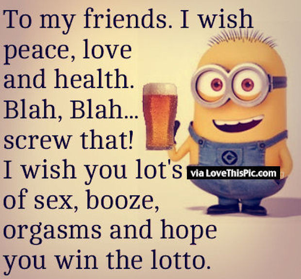 Newest Funny Quotes
 Minion New Years Funny Quote For Friends s