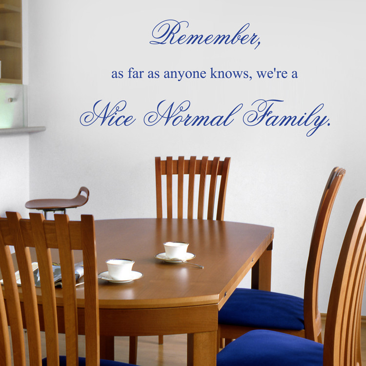 Nice Family Quotes
 Nice Normal Family Quote Wall Decals Stickers Graphics