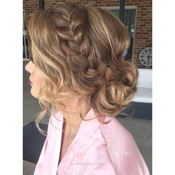 Nice Hairstyle For Prom
 French Braid into a Messy Low Bun Prom Hair… Nice Haircuts