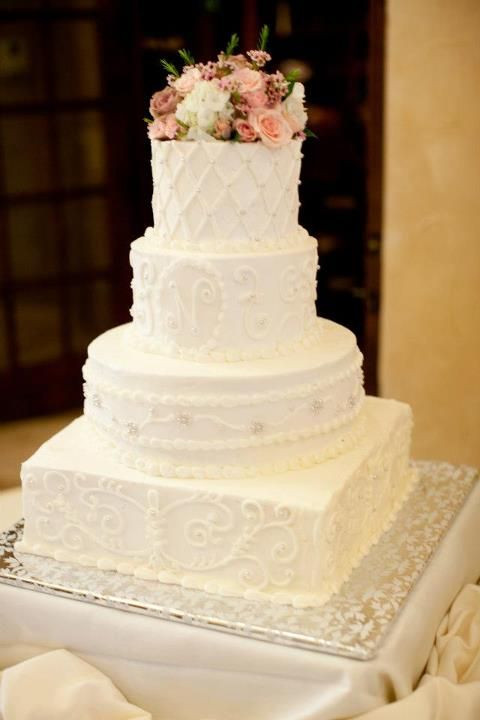 No Fondant Wedding Cakes
 Simple italian cream wedding Cake with no fondant