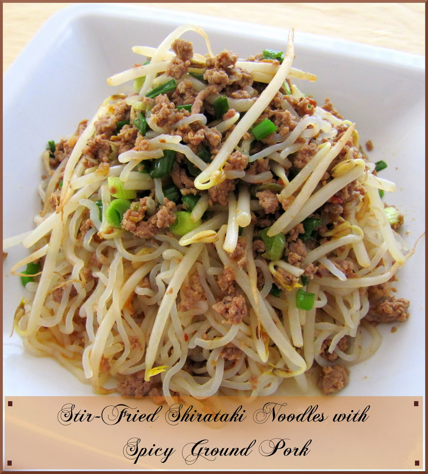 Noodles Carbohydrate Amount
 Stir Fried Shirataki Noodles with Spicy Ground Pork