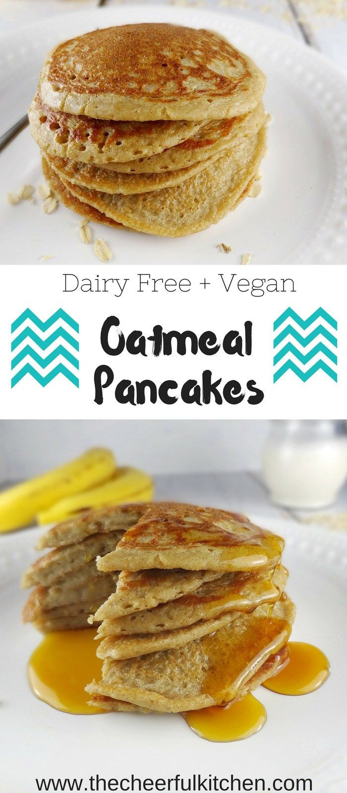 Oatmeal Pancakes Vegan
 Oatmeal Pancakes that are Vegan and Dairy Free These