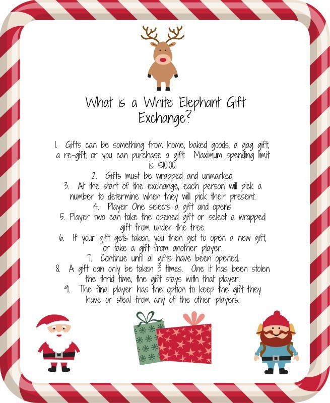 Office Christmas Party Game Ideas
 White Elephant Gift Exchange A fun idea for an office