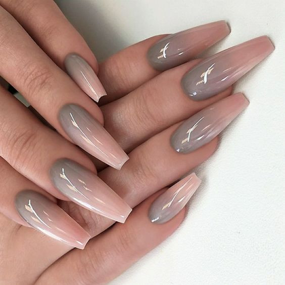 Ombre Nail Ideas
 50 French Ombre Coffin Nails With Diamonds nail art design
