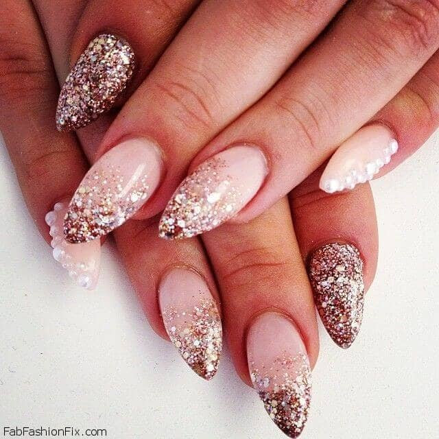 Ombre Nails With Glitter
 50 Fabulous Ways to Wear Glitter Nails Like a Boss