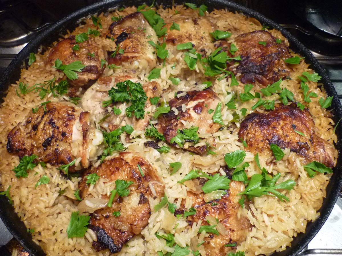 One Pot Chicken Thighs
 e Pot Chicken Thighs and Lemon Rice – COOKING TRIPS