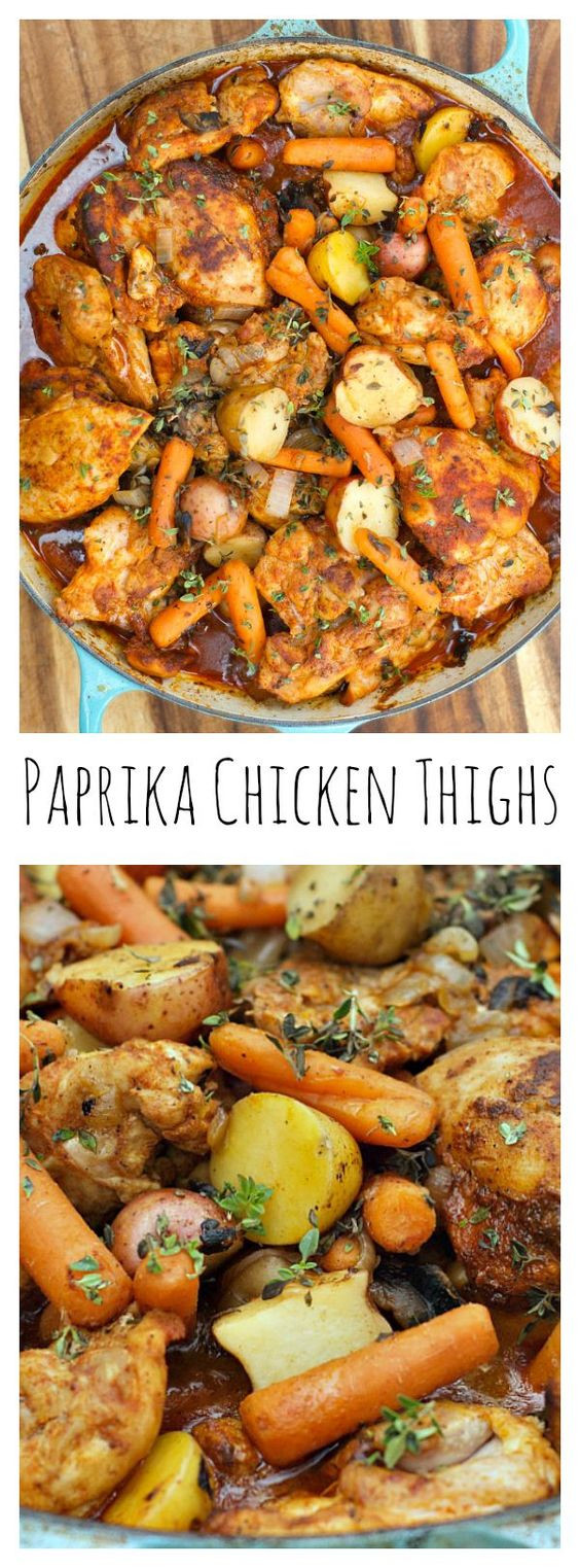 One Pot Chicken Thighs
 e Pot Paprika Chicken Thighs Recipe