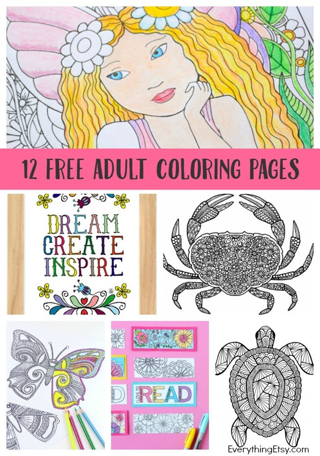 Online Adult Coloring Books
 12 Free Printable Adult Coloring Pages for Summer – In