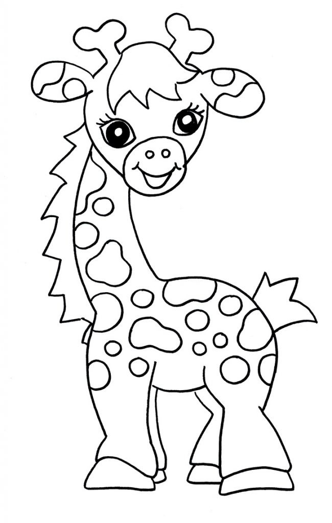 Online Coloring Books For Kids
 Free Printable Giraffe Coloring Pages For Kids