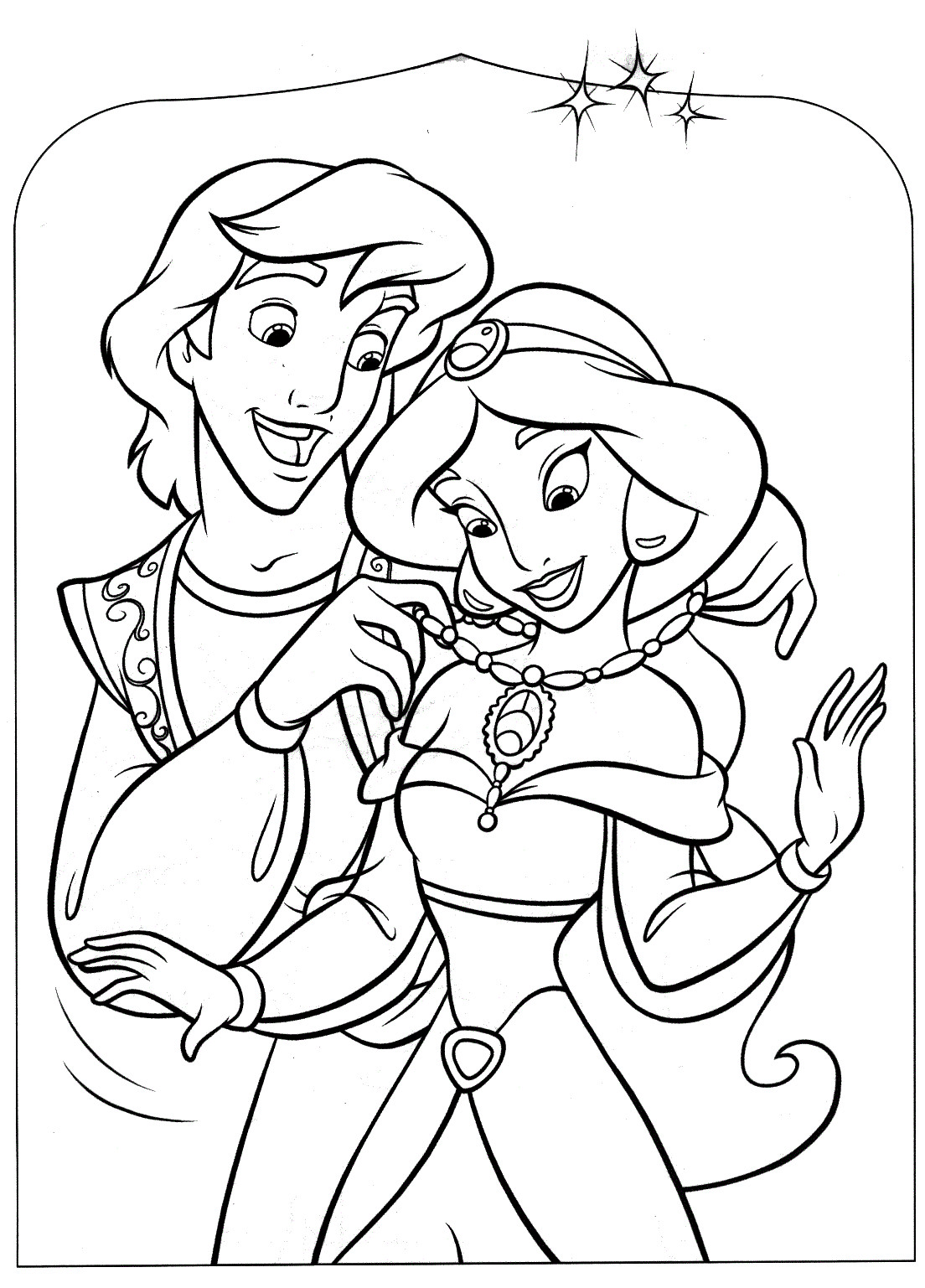 Online Coloring Books For Kids
 Free Printable Aladdin Coloring Pages For Kids