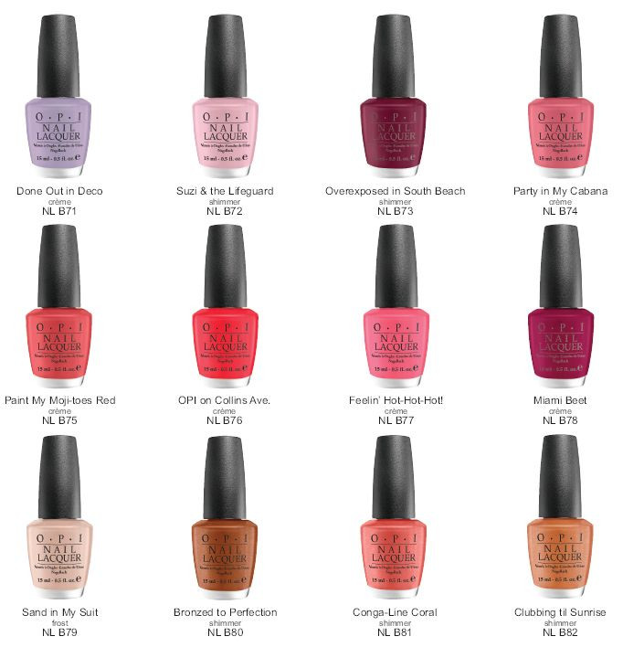 Opi Nail Colors Names
 August 2013 Top 10 Make Up Cosmetics
