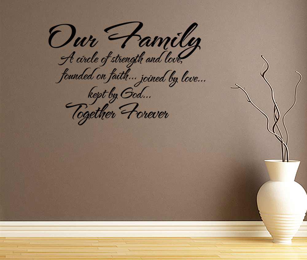 Our Family Quotes
 Our Family Circle of Strength and Love Wall Decal Quote