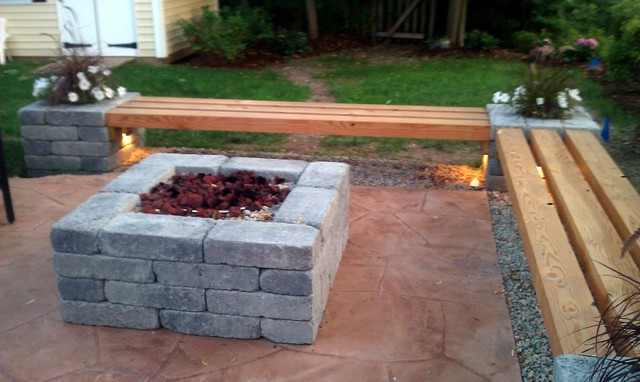 Outdoor Fire Pit Bench
 Hull Patio Pergola Propane fire pit custom benches