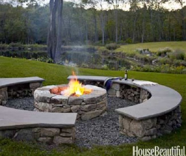 Outdoor Fire Pit Bench
 outdoor stone bench