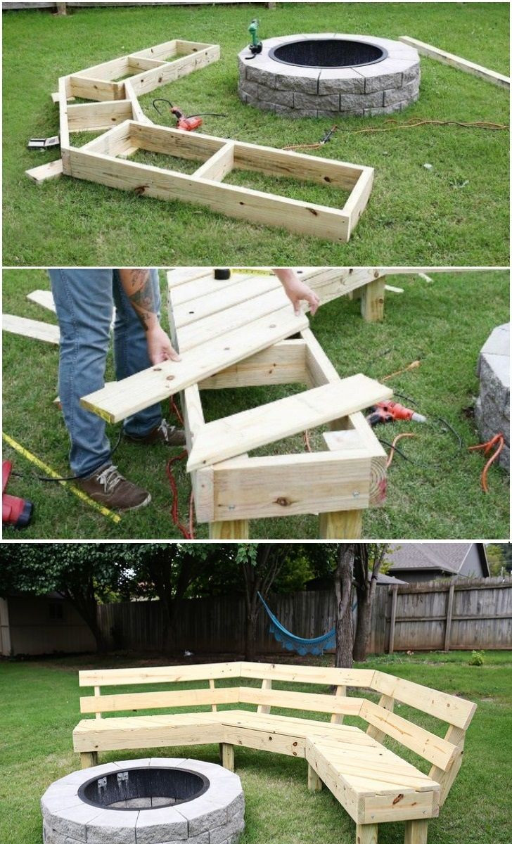 Outdoor Fire Pit Bench
 Diy Curved Fire Pit Bench will cost you only $125