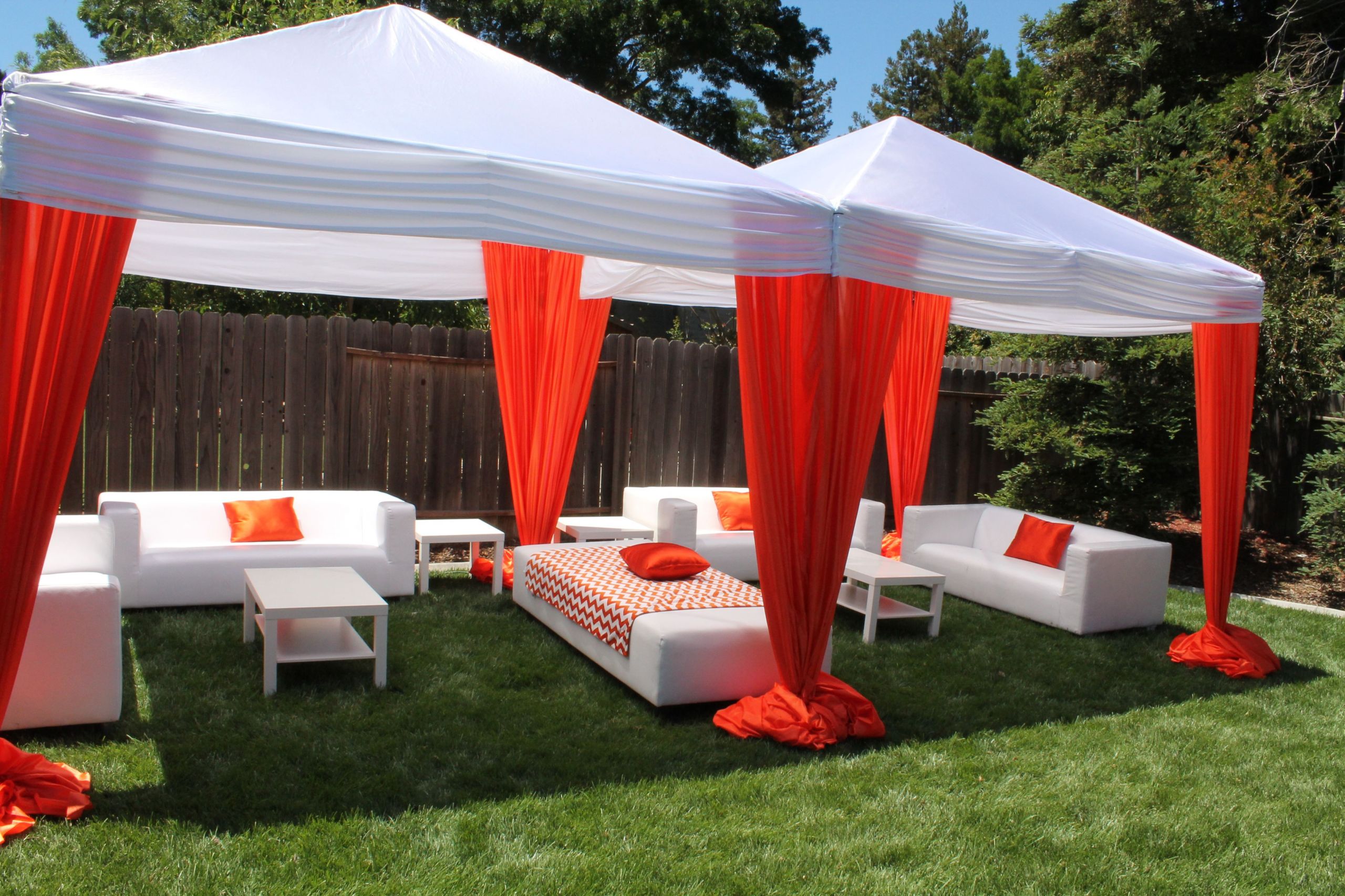 Outdoor Graduation Party Ideas For Guys
 Orange and Black Graduation Party