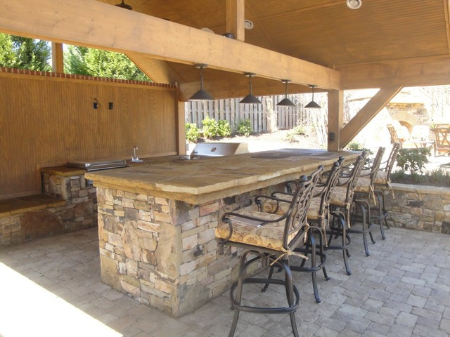 Outdoor Kitchen And Bars
 Outdoor Kitchen Bar and Grill Traditional Patio