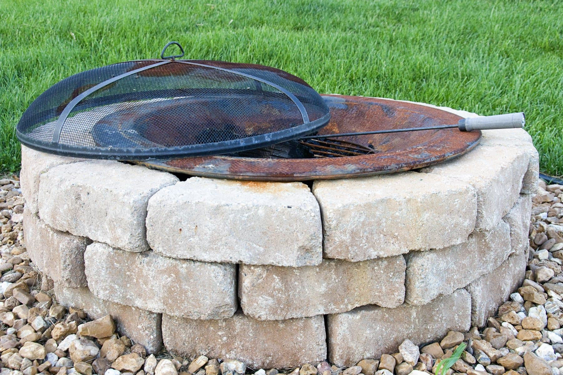 Outdoor Stone Fire Pit
 How to build an outdoor firepit The Polkadot Chair