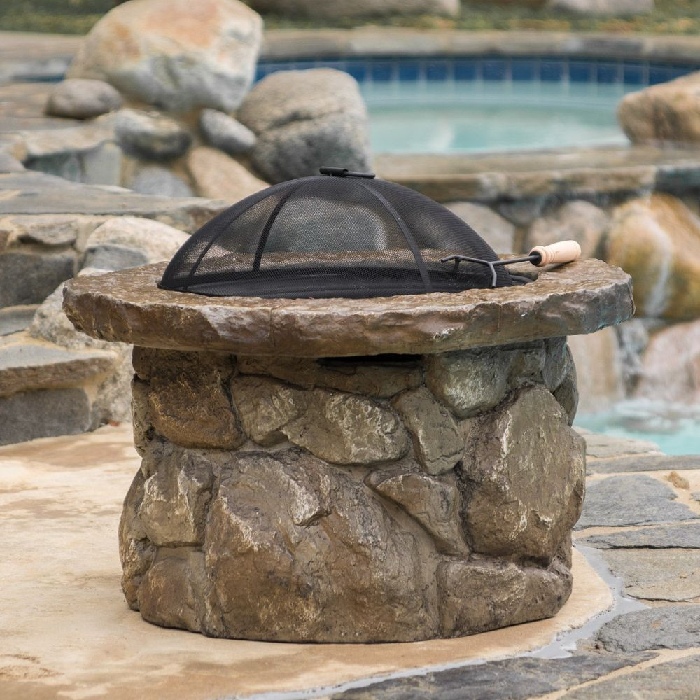 Outdoor Stone Fire Pit
 Outdoor Natural Stone Finish Fire Pit