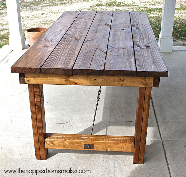 Outdoor Wood Table DIY
 11 Pottery Barn Inspired DIY Projects