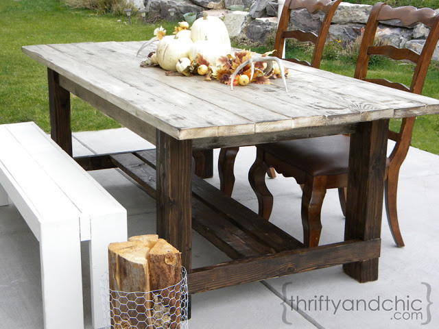 Outdoor Wood Table DIY
 How to build a cheap farmhouse table