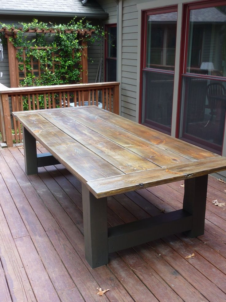 Outdoor Wood Table DIY
 diy outdoor dining Google Search
