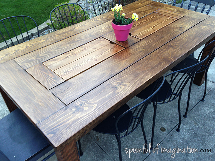 Outdoor Wood Table DIY
 DIY Outdoor Table Spoonful of Imagination